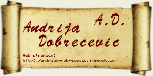 Andrija Dobrečević vizit kartica
